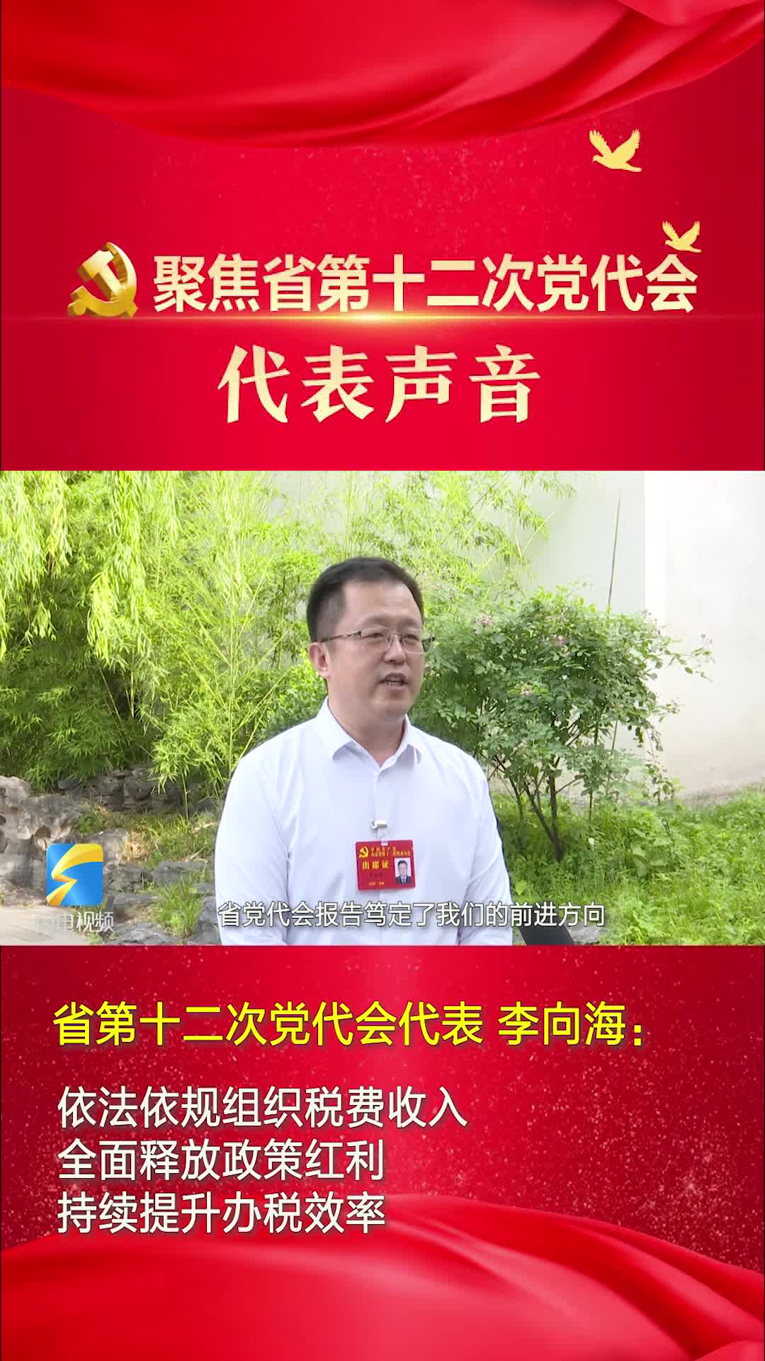 聚焦省第十二次党代会李向海依法依规组织税费收入持续提升办税效率