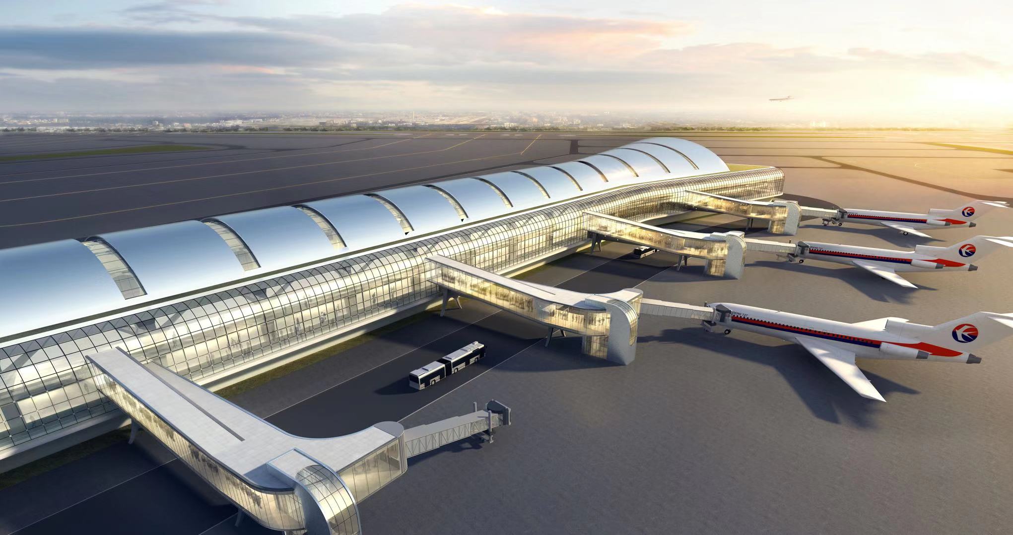 抢先看!济南遥墙国际机场二期改扩建工程航站区方案公布