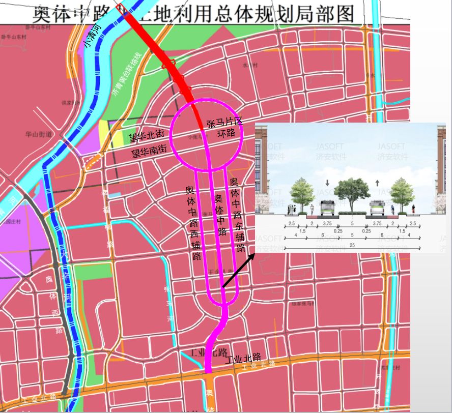 济南奥体西路,奥体中路北延项目即将开工 建成后将方便华山片区居民