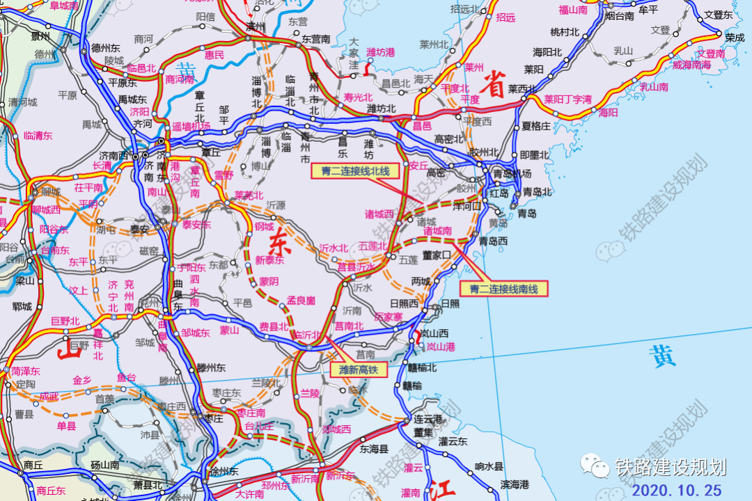 京沪二通道潍坊至新沂高铁线路走向和设站方案初定