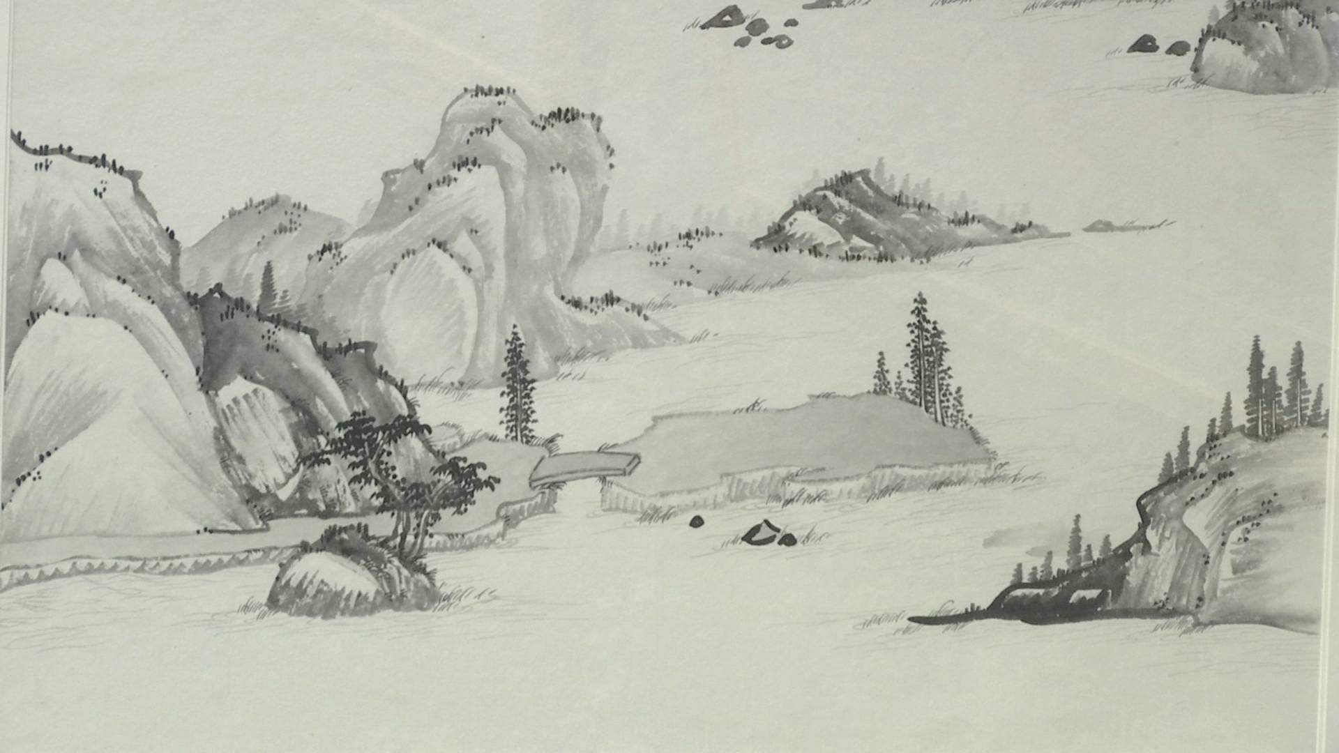 55秒丨坐看云起时—刘明杰山水画展展出100多幅精彩别致山水画