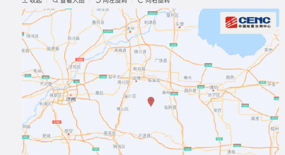 5月2日07时53分，潍坊青州市发生3.4级地震，震源深度8千米