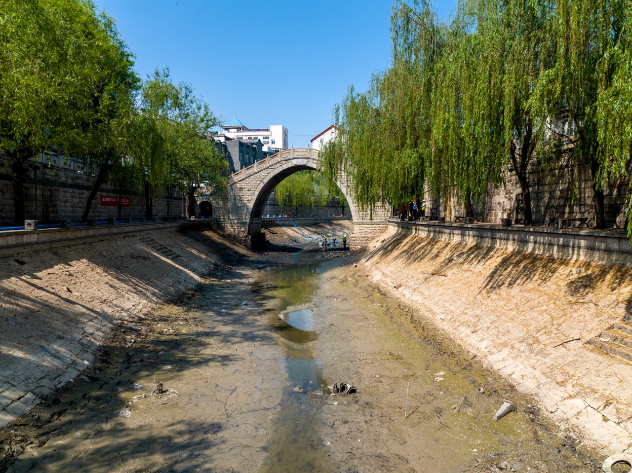 济宁主城区河道“清肠”，再现江北小苏州碧水微澜