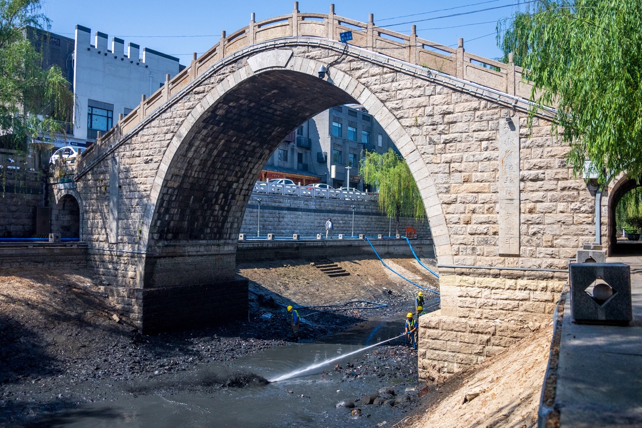 济宁主城区河道“清肠”，再现江北小苏州碧水微澜