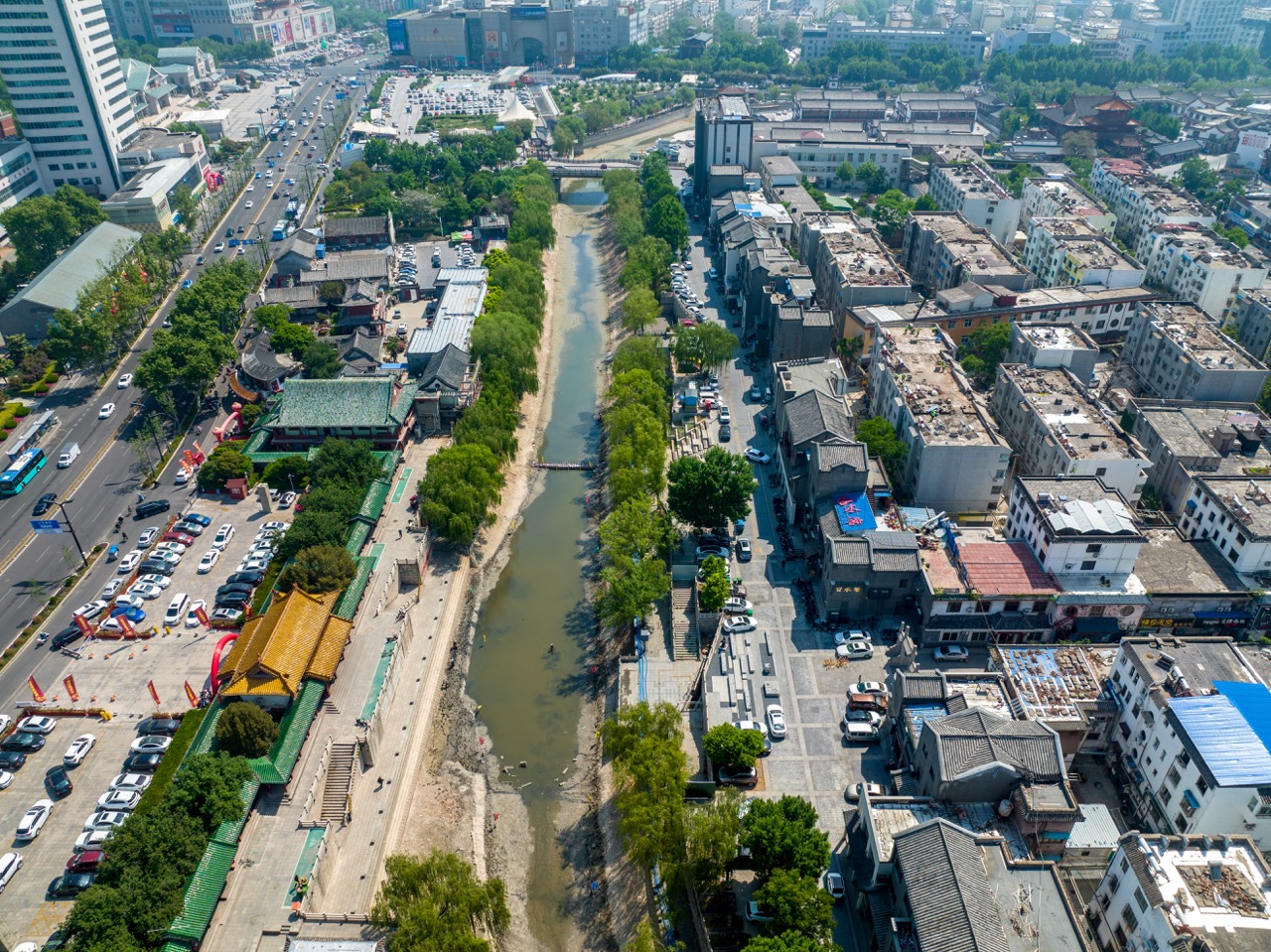济宁主城区河道“清肠”，再现江北小苏州碧水微澜