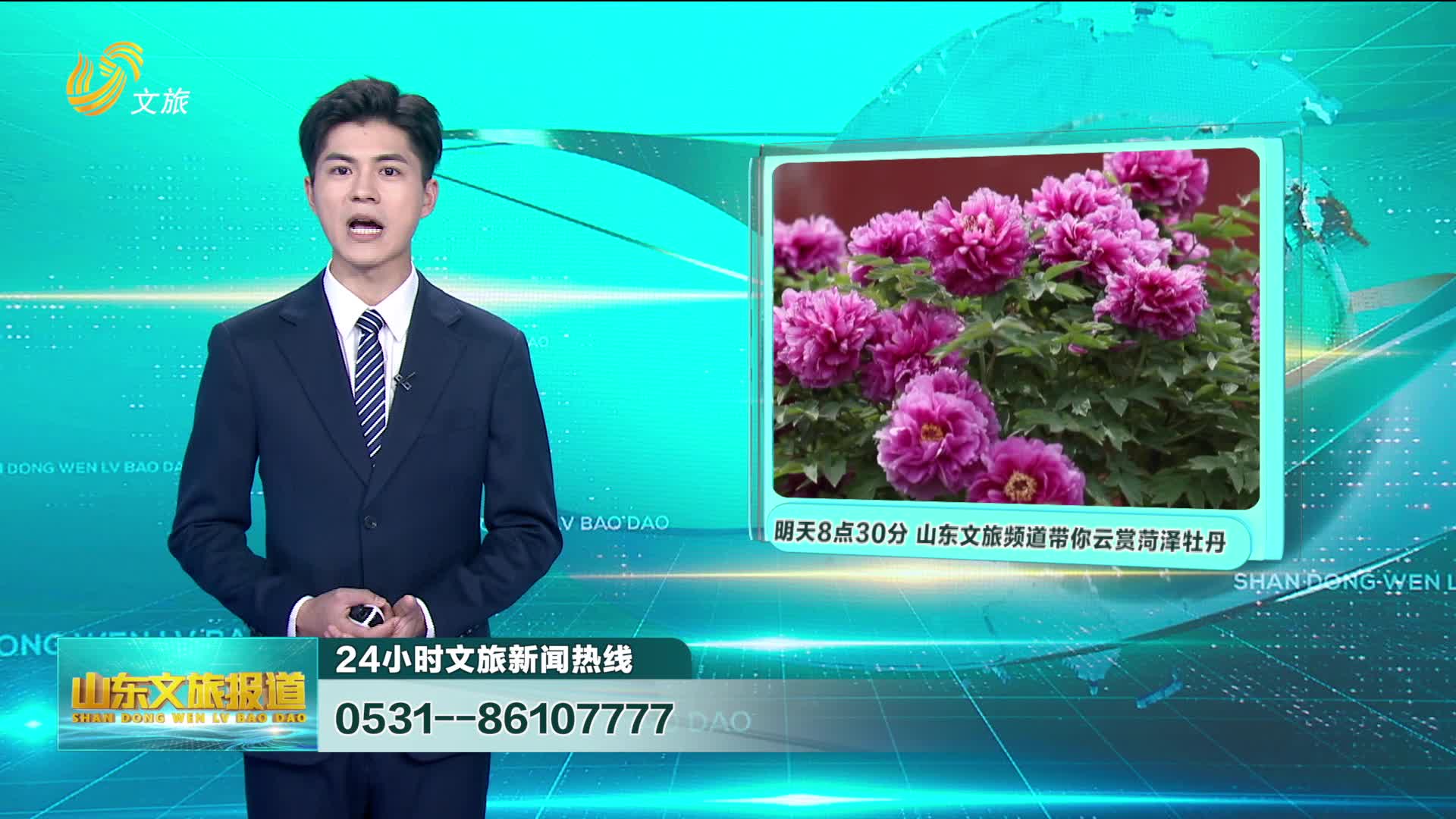 明天8点30分山东文旅频道带你云赏菏泽牡丹