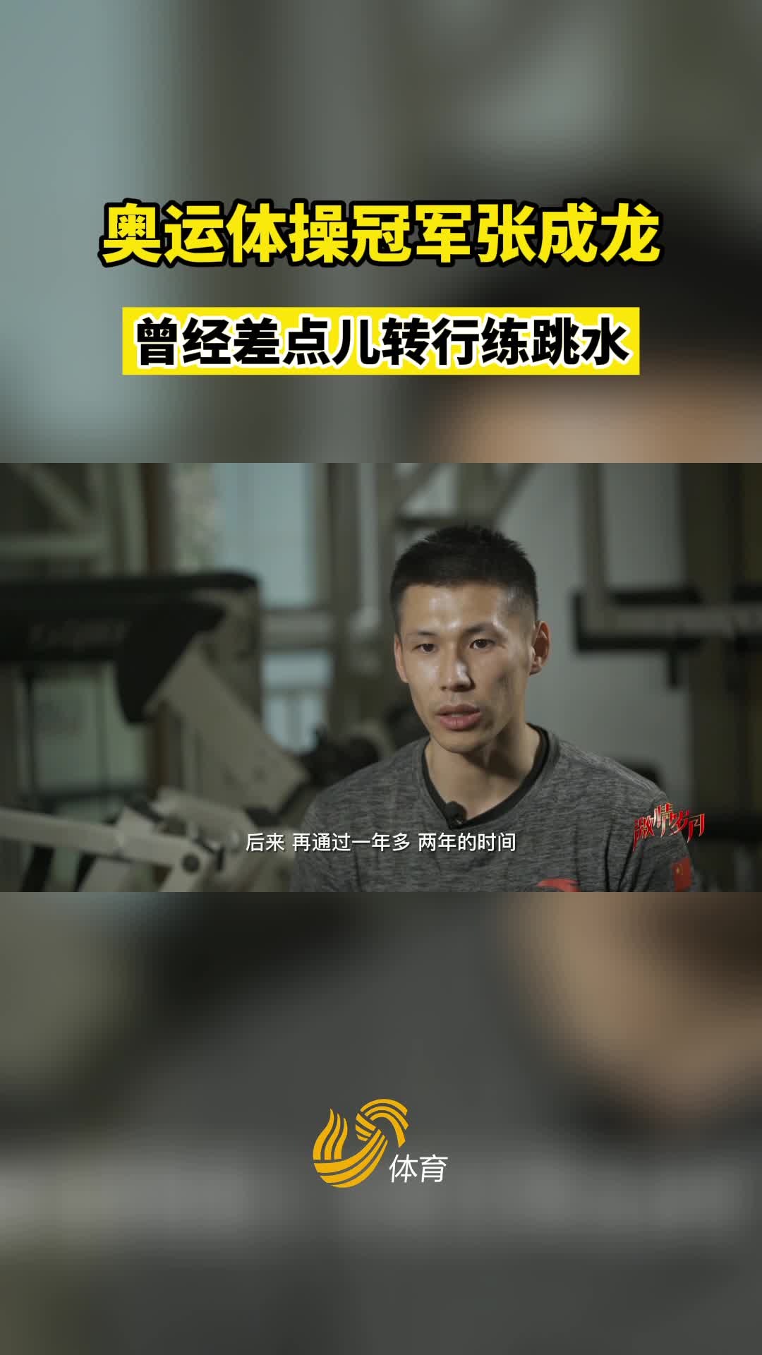 激情岁月丨奥运体操冠军张成龙曾经差点儿转行练跳水