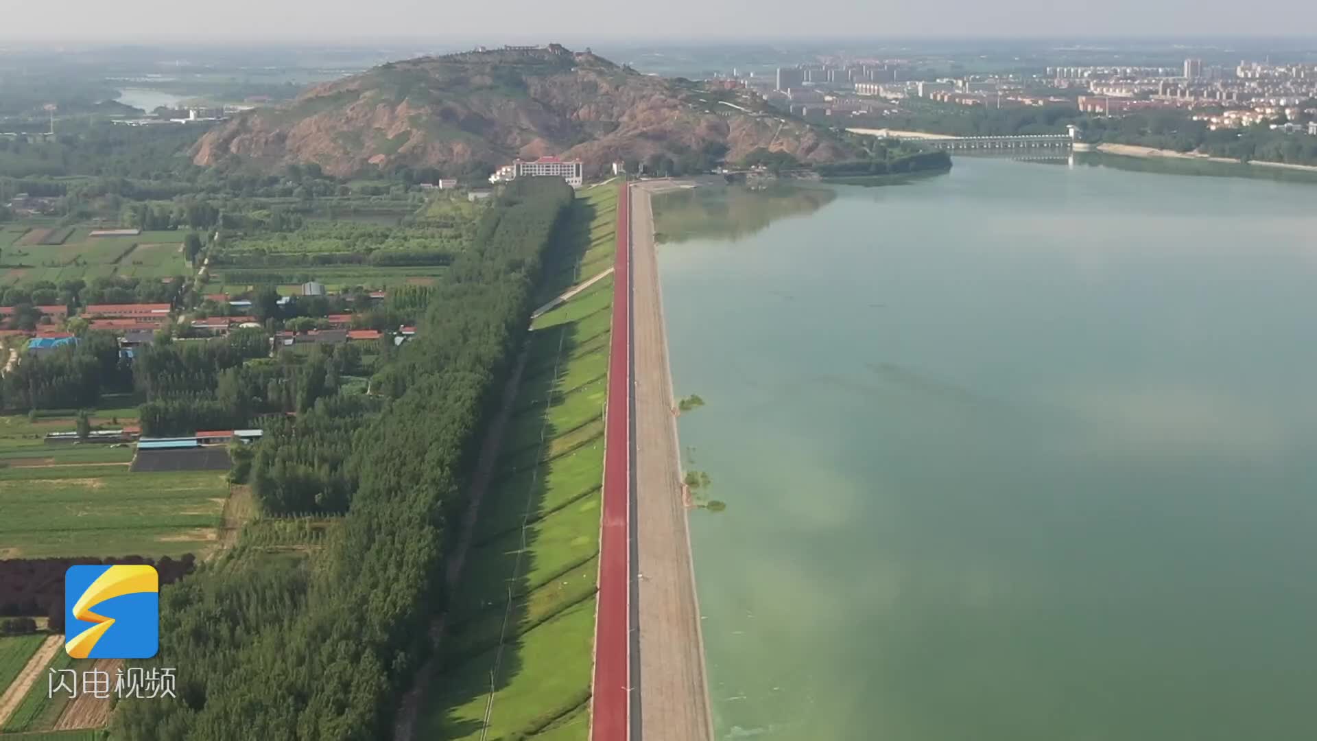 濰坊峽山水庫披綵帶新版環湖路8月通車