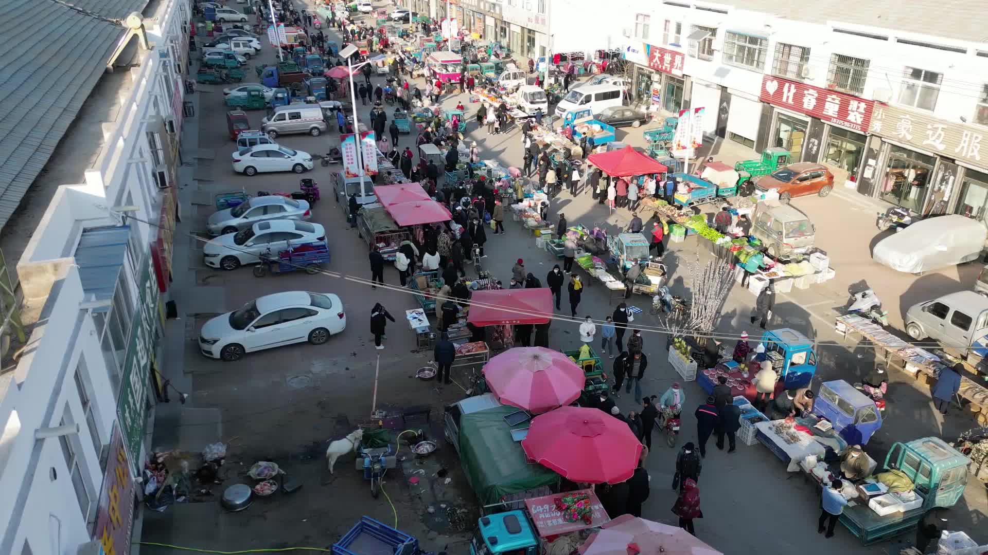 新春走基层平原赶大集备年货热闹年集氤氲幸福气
