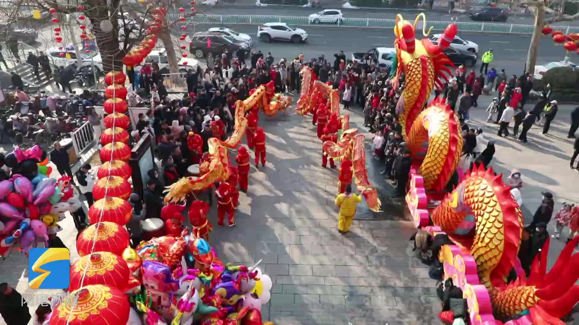 猜灯谜赏花灯潍坊十笏园新春国潮庙会盛装亮相