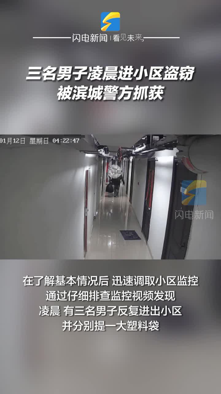 三名男子凌晨進小區盜竊 被濱城警方抓獲
