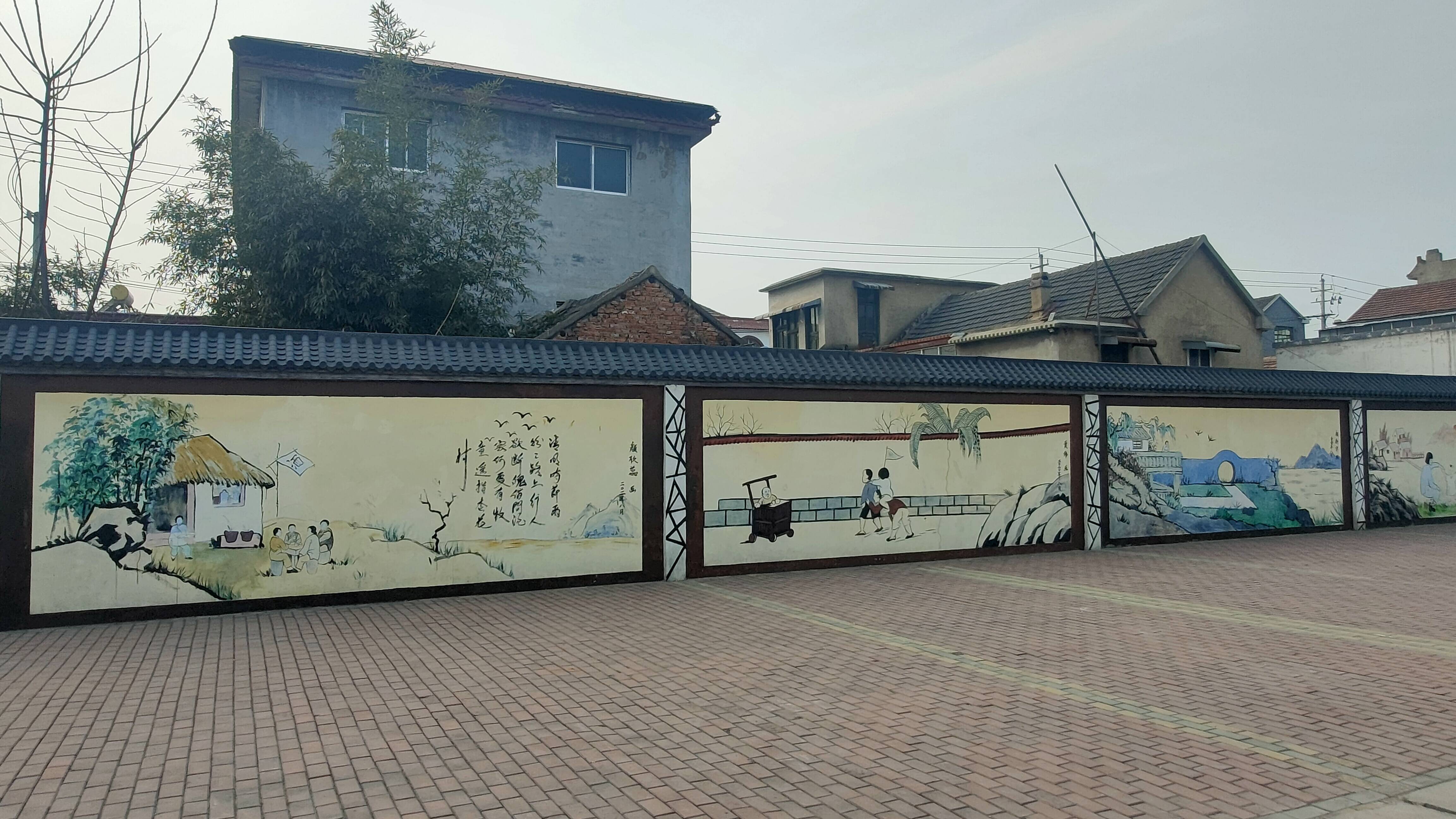 颜店镇别样文化墙绘出文化强