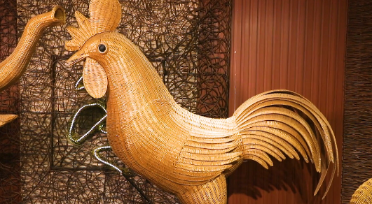 67国家级非物质文化遗产临沭柳编金鸡报晓