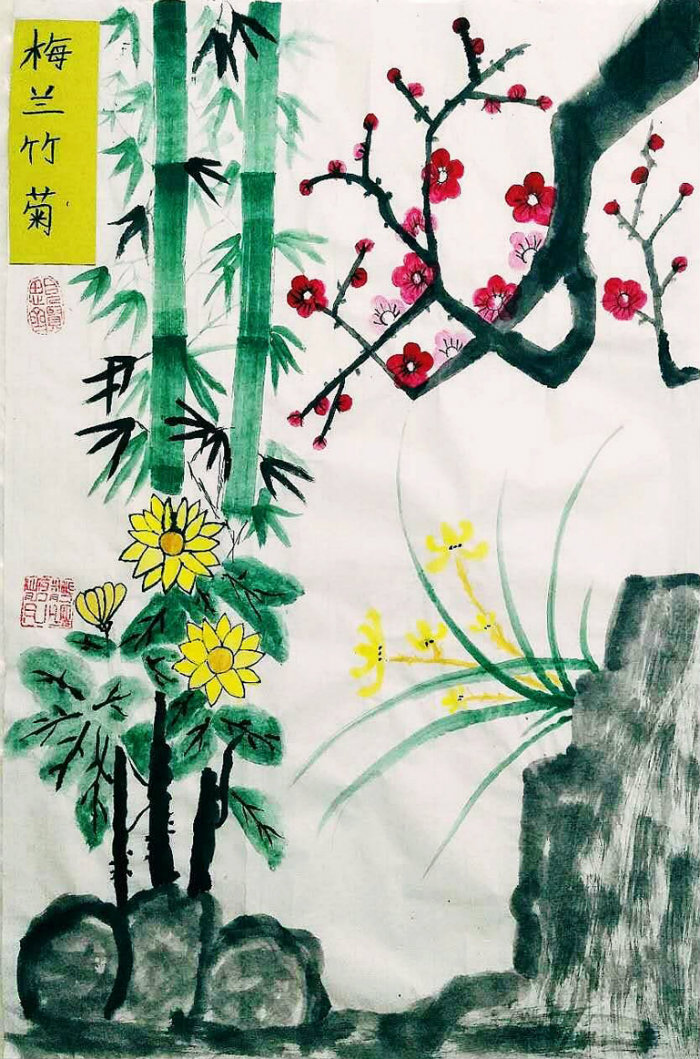 德州武城梅兰竹菊致敬最美逆行者