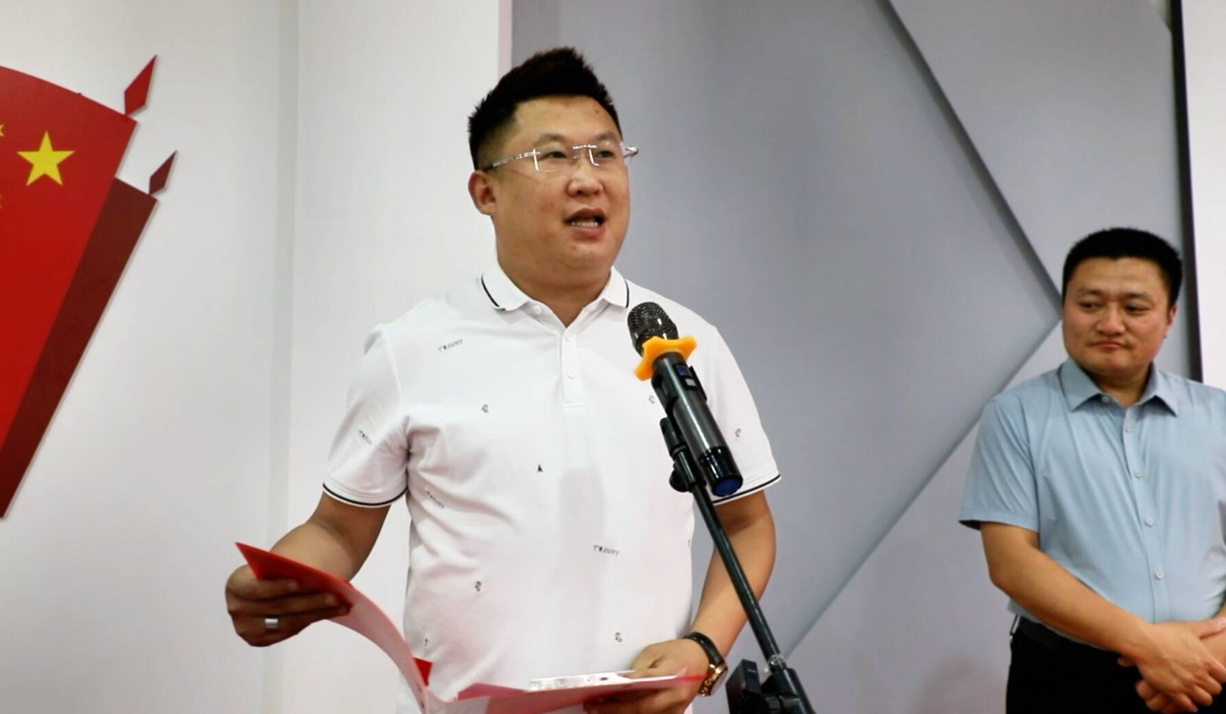 临盘街道办事处党工委书记张万里致辞临邑县融媒体中心主任黄斌致辞