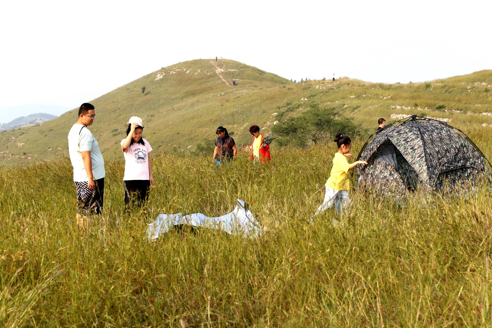 淄博淄川昆仑镇马棚村空中大草原成为中秋佳节网红打卡地