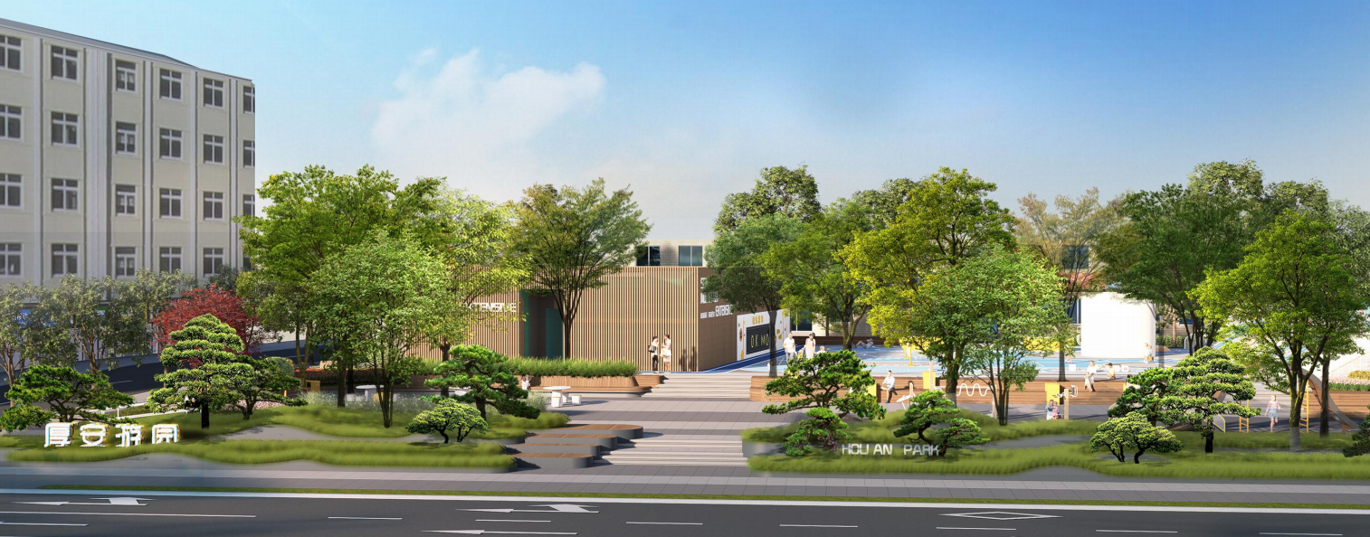 烟台市芝罘区厚安游园6月份整体完工居民休闲多了好去处