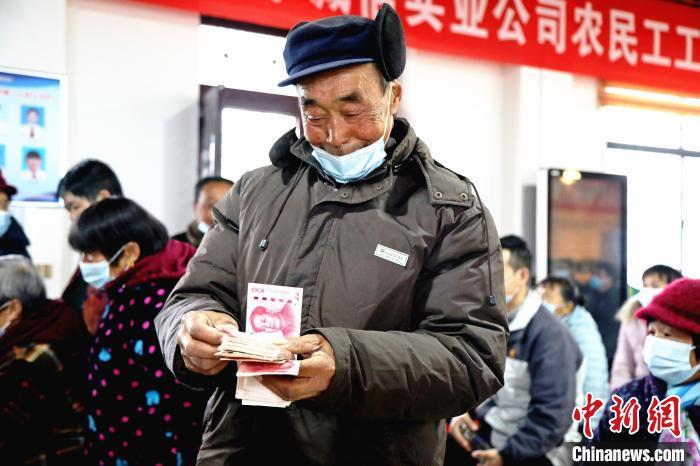 资料图：茶农数钱。 邱志烃 摄 