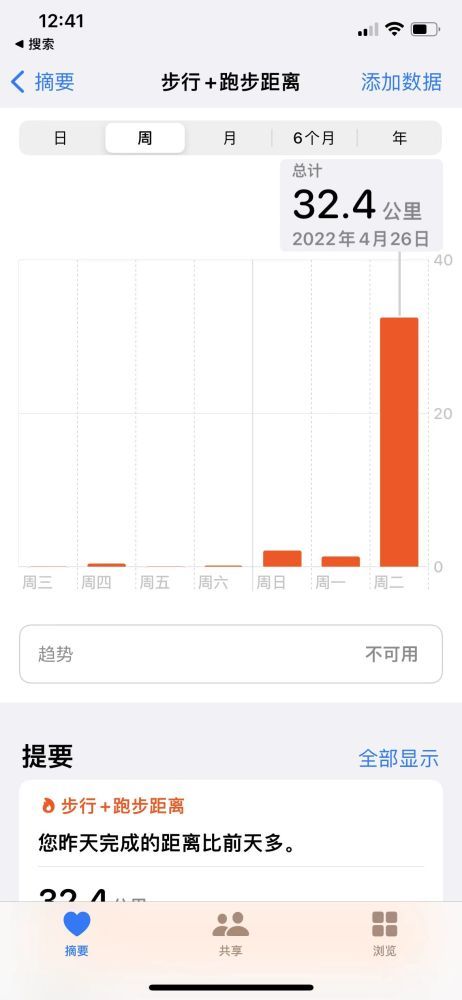 李瑞当天的步行距离记录。受访者供图