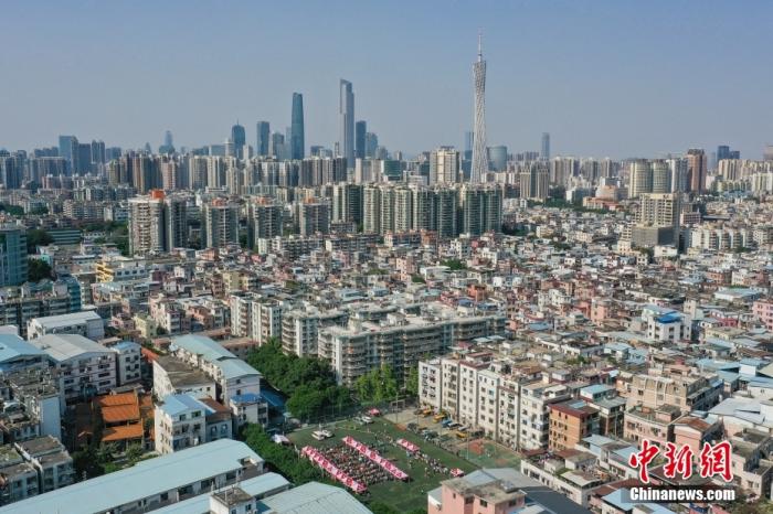 资料图：广州市海珠区。(无人机照片) <a target='_blank' href='/'>中新社</a>记者 陈骥旻 摄