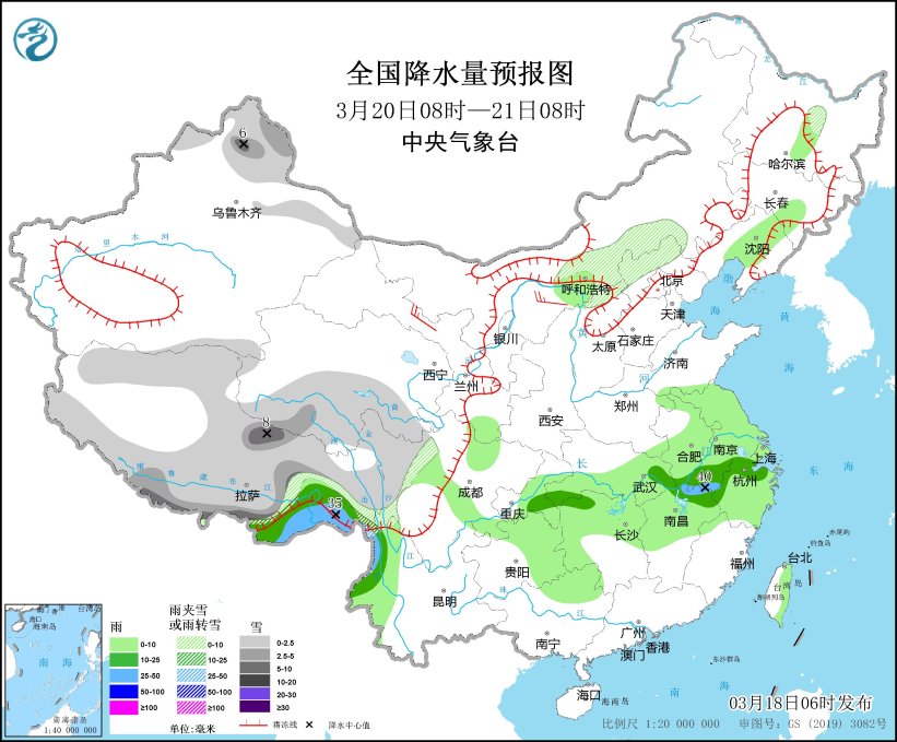 新疆北部有雨雪和大风降温天气 18日夜间起南方地区将有新一轮降水过程