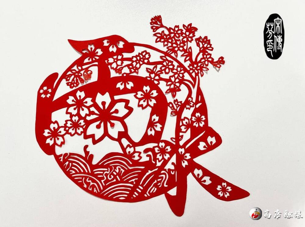 聊城高唐鱼邱湖街道非遗剪纸课堂二十四节气之雨水