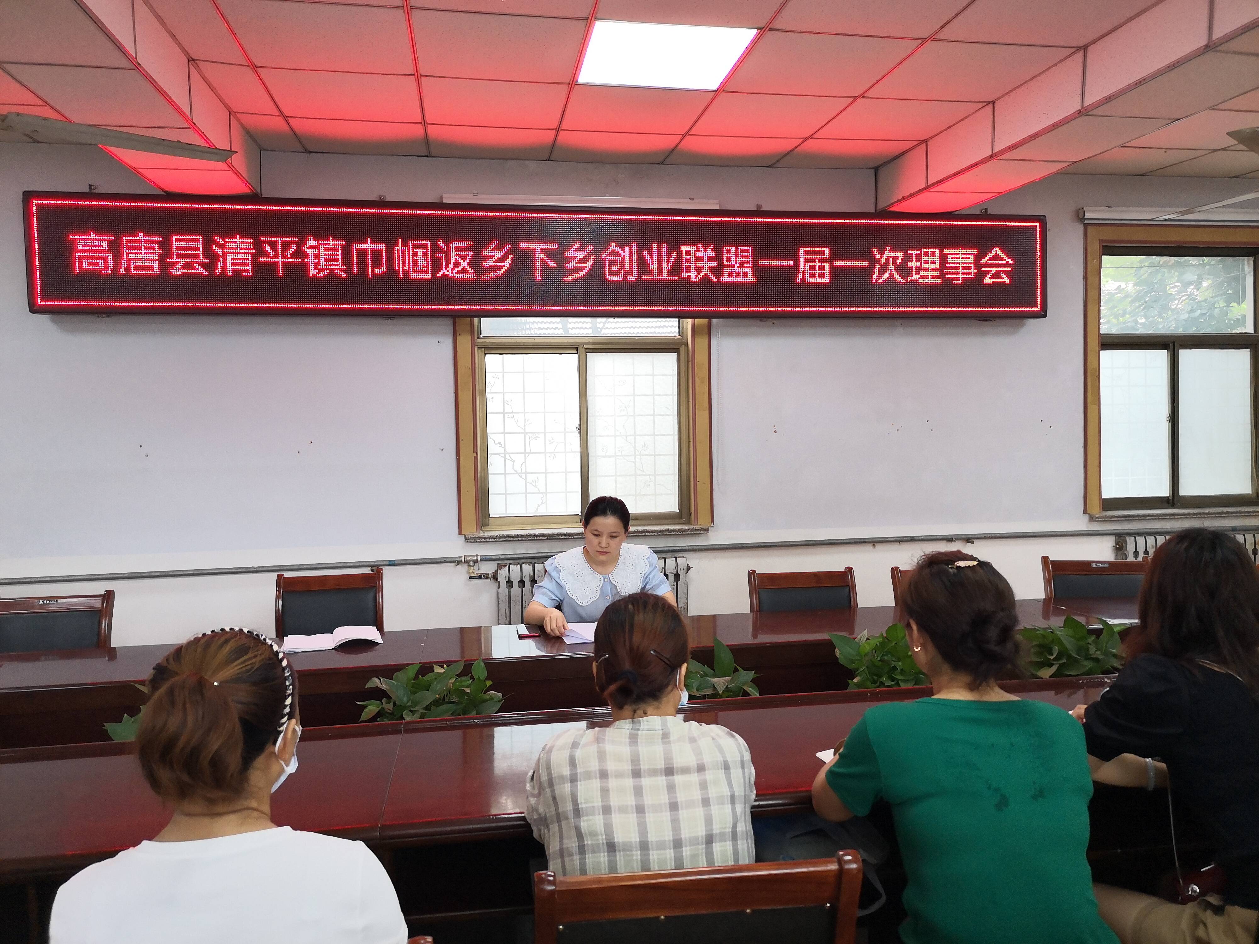 聊城高唐清平镇召开巾帼返乡下乡创业联盟一届一次理事会