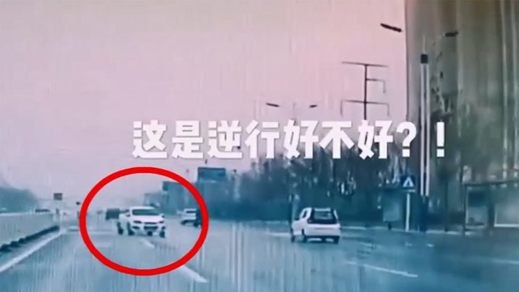 23秒丨滨州这个路段惊现逆行车 网友直呼：真的太危险了！