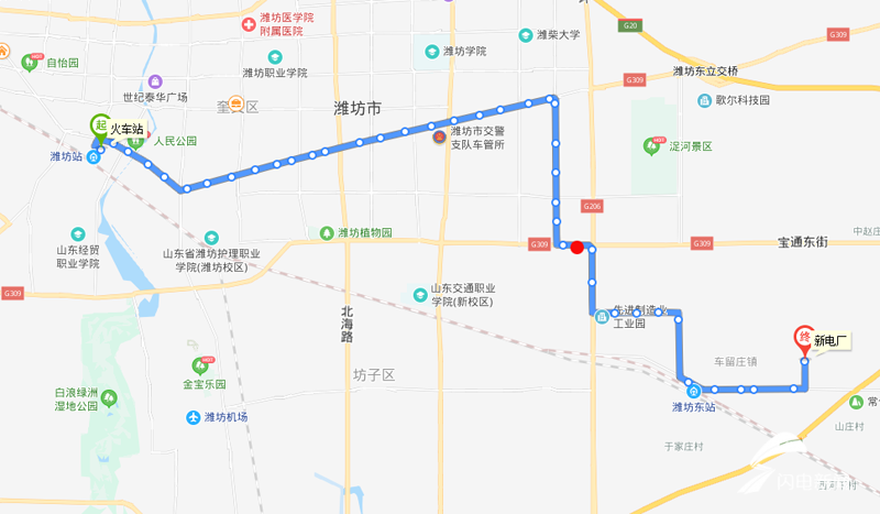 12月25日起 潍坊宝通街上新增2处公交站点