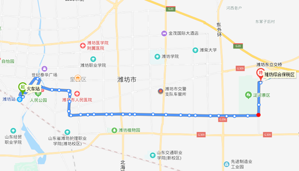 潍坊76路公交车路线图图片