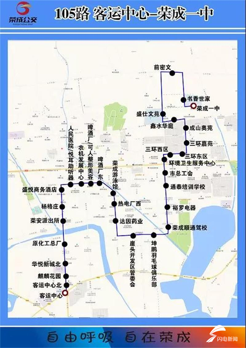 荣成231路公交车路线图图片