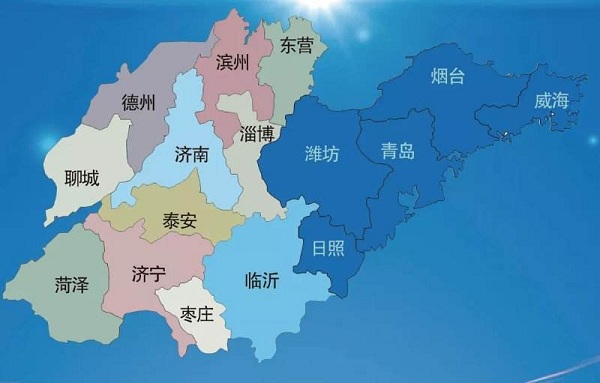 胶东五市地图图片