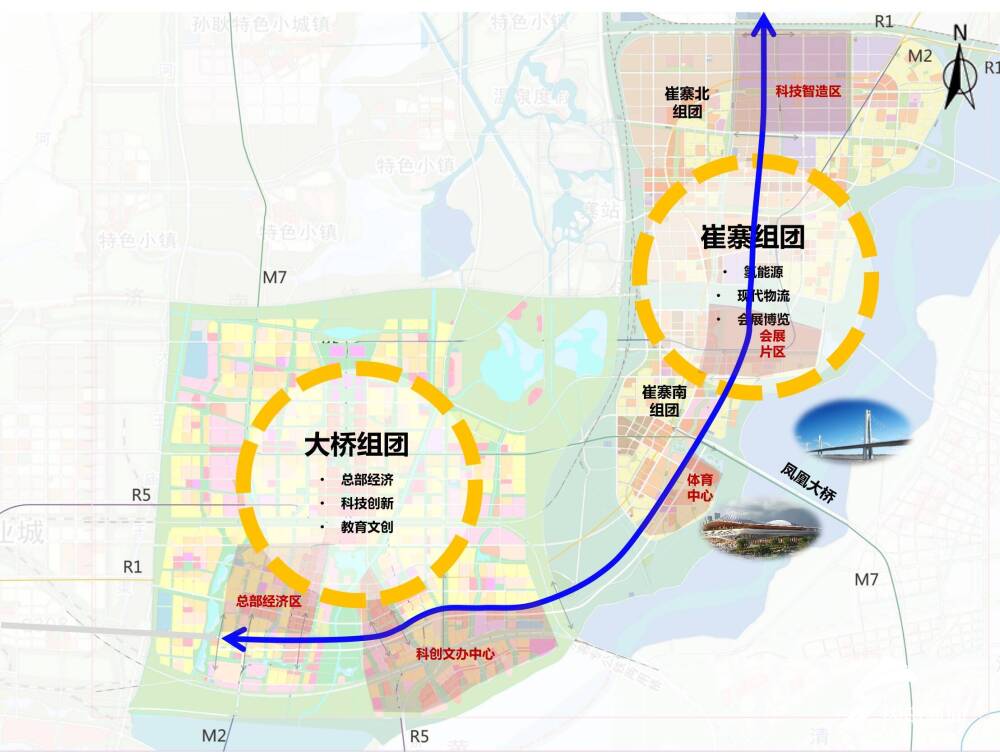 济南先行区的经十路黄河大道春节后开工建设串联3大组团5大片区