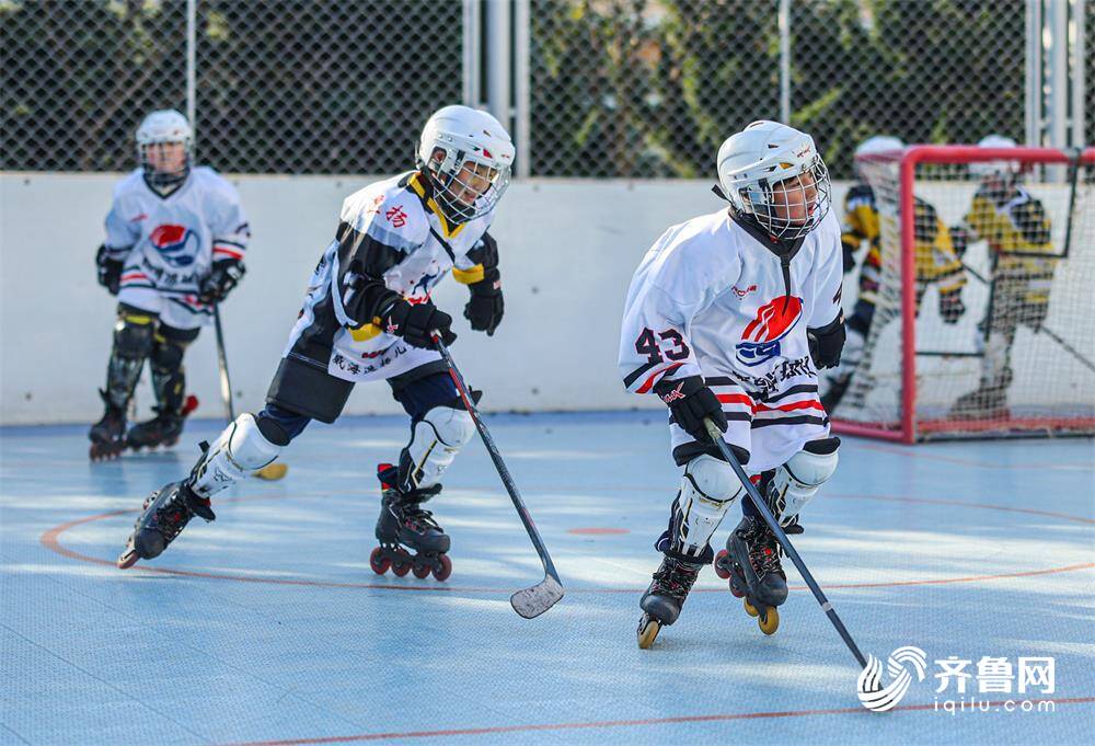 山东威海旱地冰球魅力非凡
