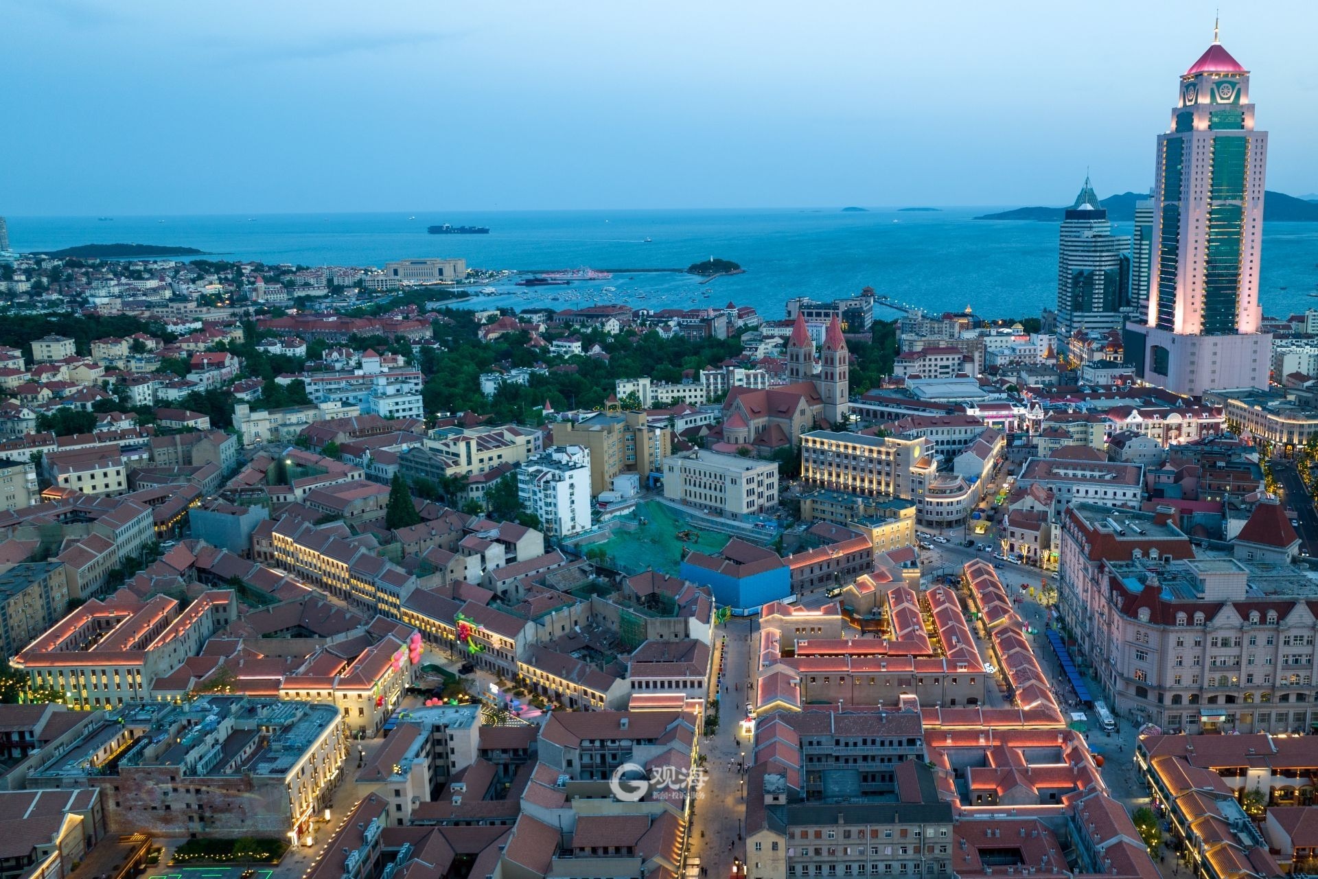 "点亮"老里院,青岛夜色"上新"