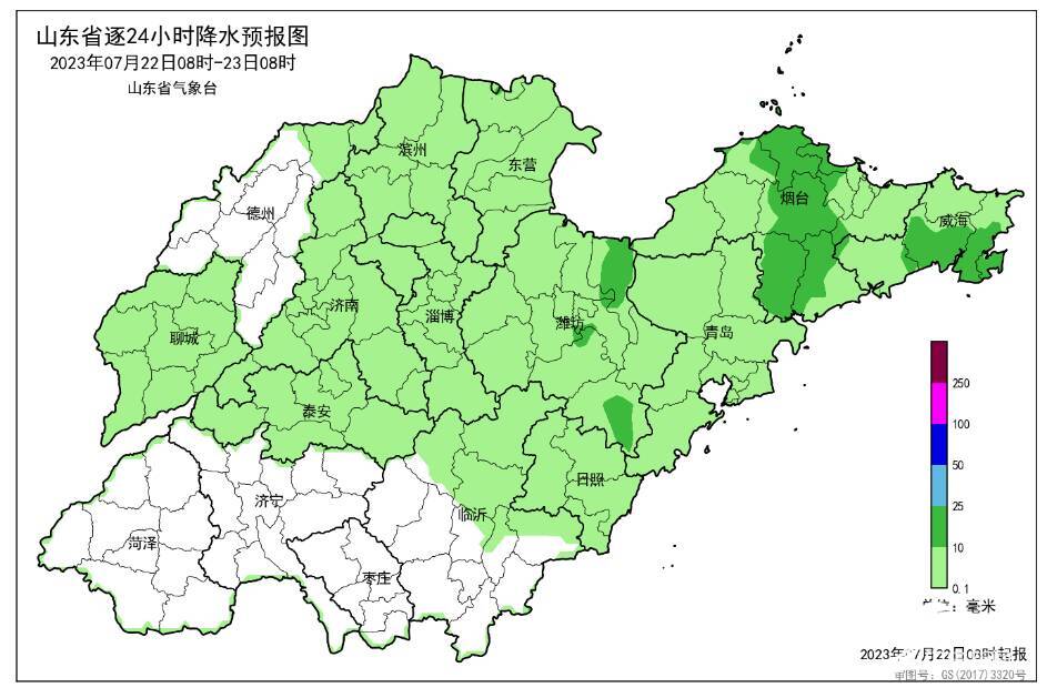 局地降大暴雨！山东121县(区市)出现降水 半岛局部今天仍有暴雨