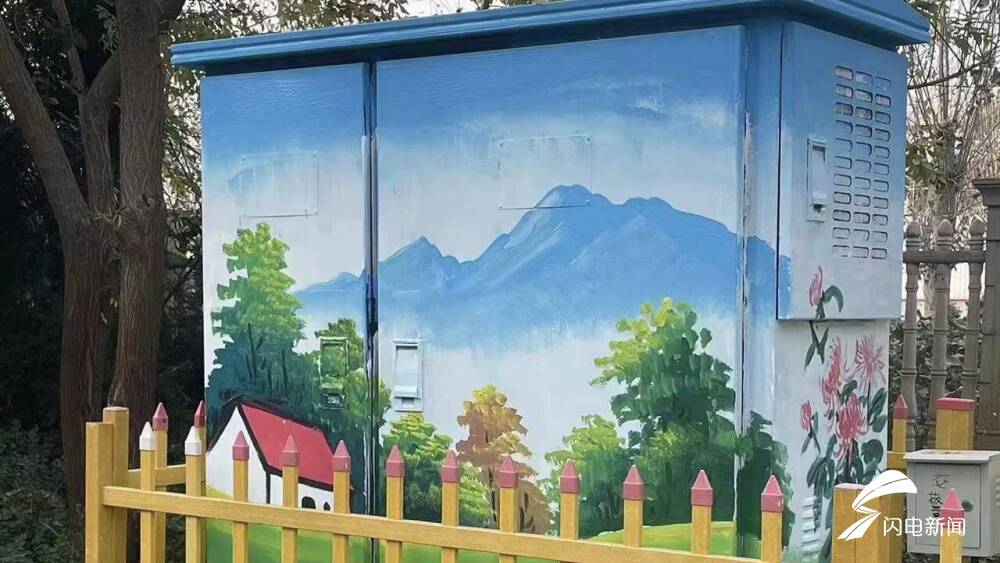 变电箱变风景画德州天衢新区打造街角新风景