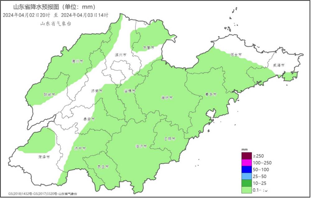 山东大部地区今夜起有小雨 “清明节”期间天气晴好气温回升