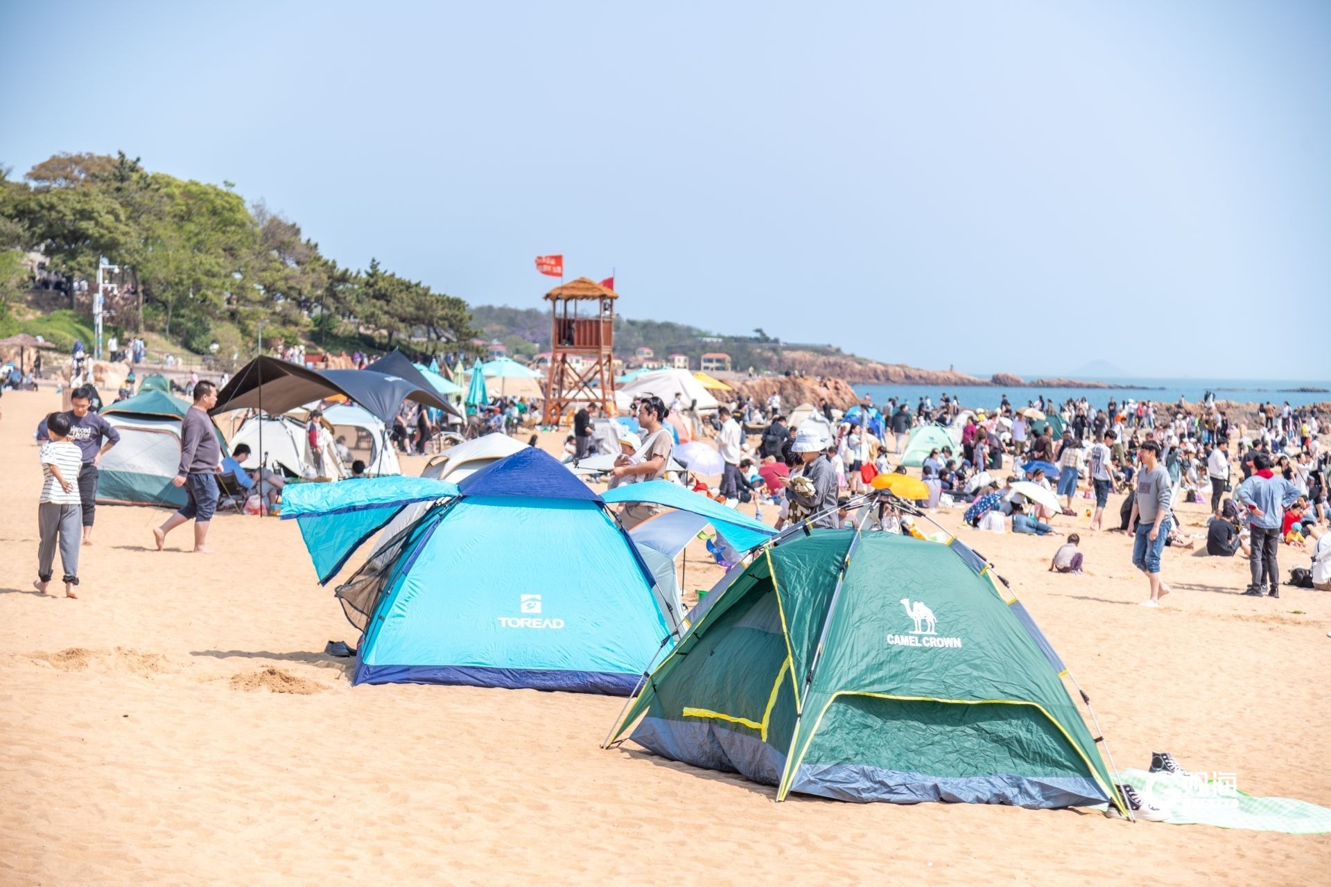 青岛大海海水浴场图片