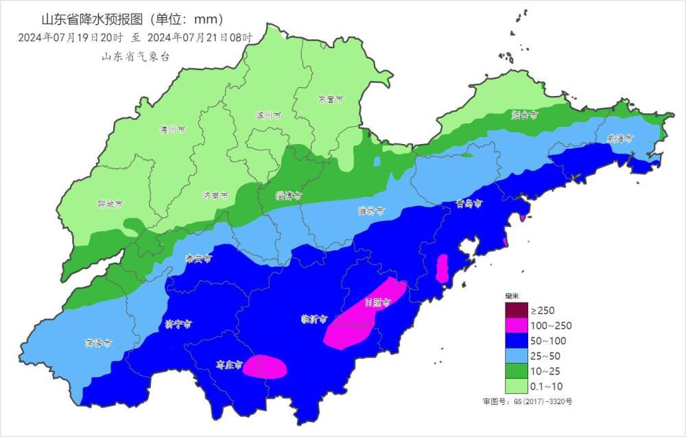 山东今明再迎大范围强降雨 11市有大到暴雨局部大暴雨