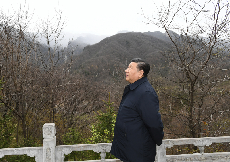 2020年4月20日，習近平總書記在位于陜西柞水的秦嶺牛背梁國家級自然保護區考察秦嶺生態保護情況。
