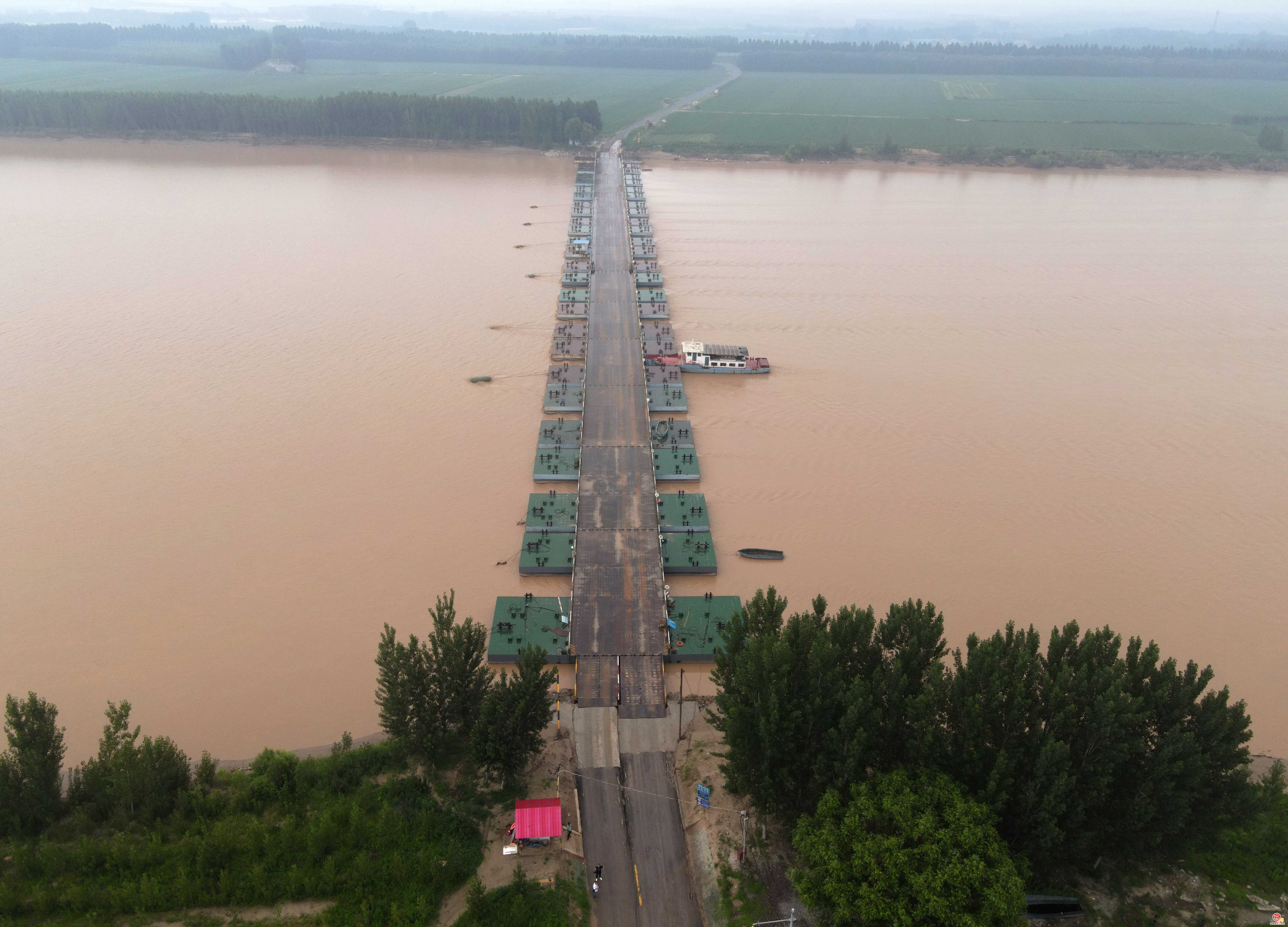 黄河调水调沙结束 济南15座浮桥恢复通行