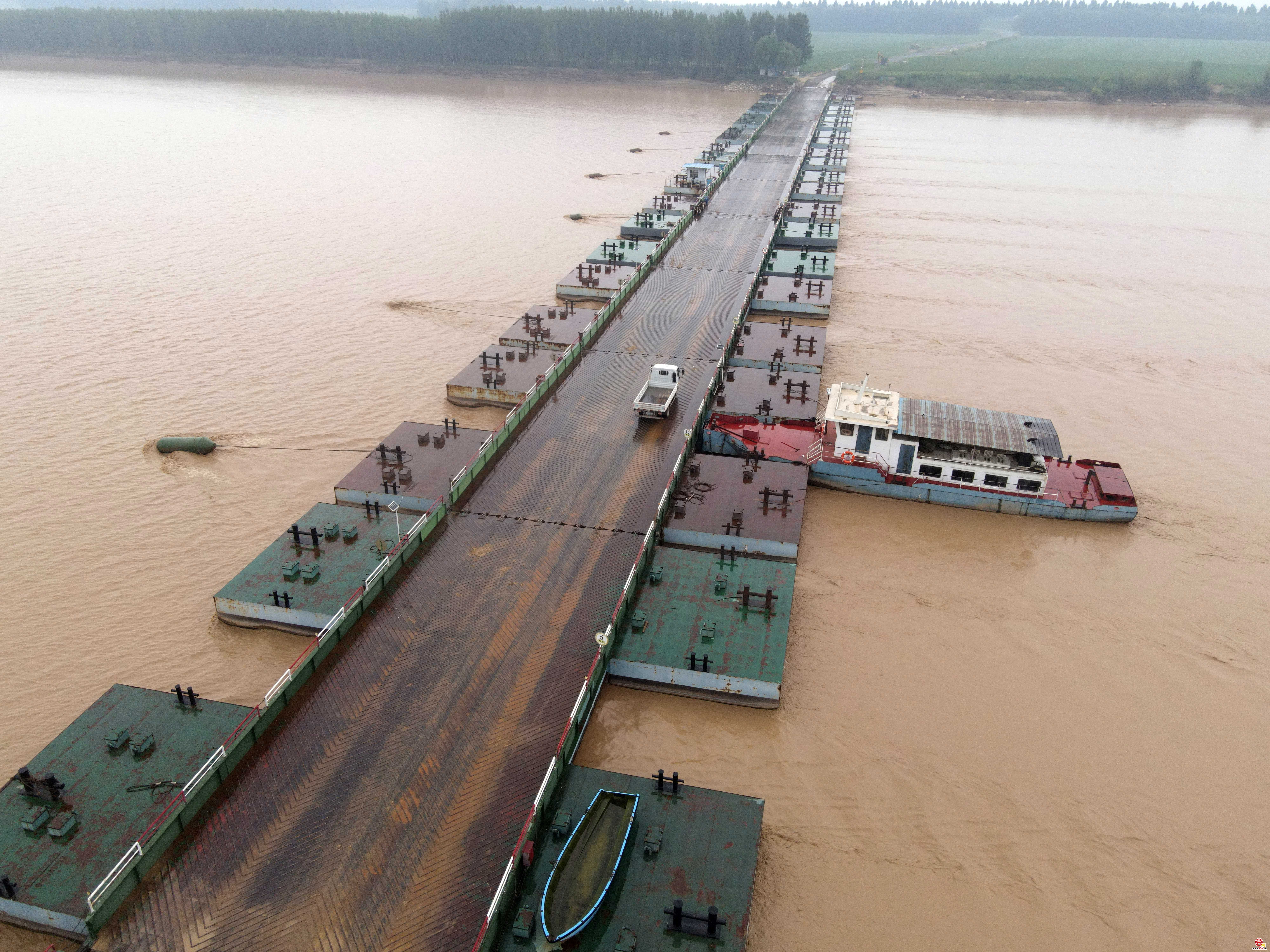 黄河调水调沙结束 济南15座浮桥恢复通行