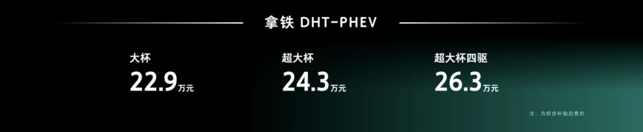 智能DHT串并联技术+高阶智能驾驶辅助，打造“0焦虑智能电动”，拿铁DHT-PHEV济南上市综合补贴后22.9-26.3万元