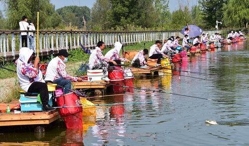 第六届北京市钓鱼比赛在北京世园公园举行