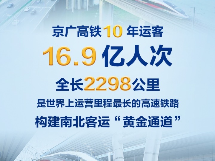 权威快报|京广高铁10年运客16.9亿人次 构建南北客运“黄金通道”