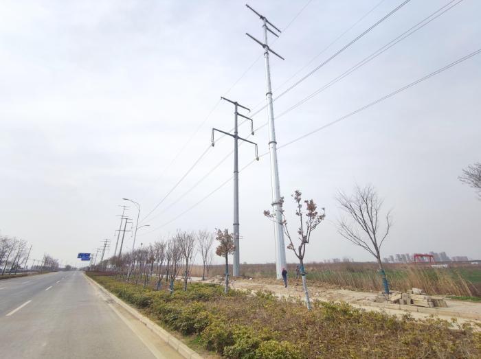 阜淮城际铁路首条220kV超高压电力线路顺利迁改完成