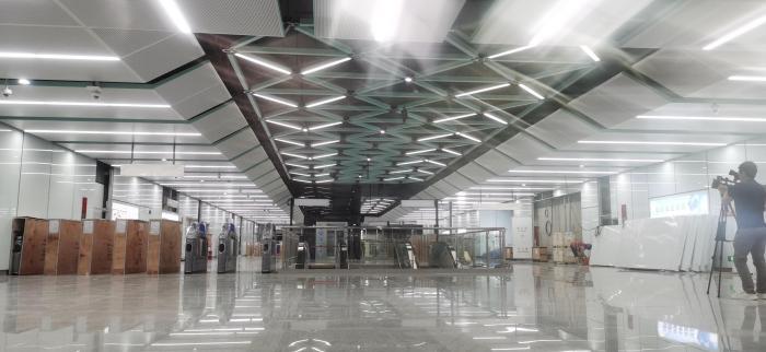 廣州地鐵五號線東延段車站揭開面紗 “無柱”設計更具空間感