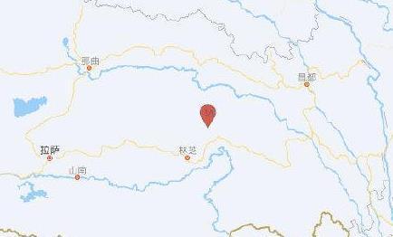 西藏林芝市波密縣發生4.3級地震，震源深度10千米