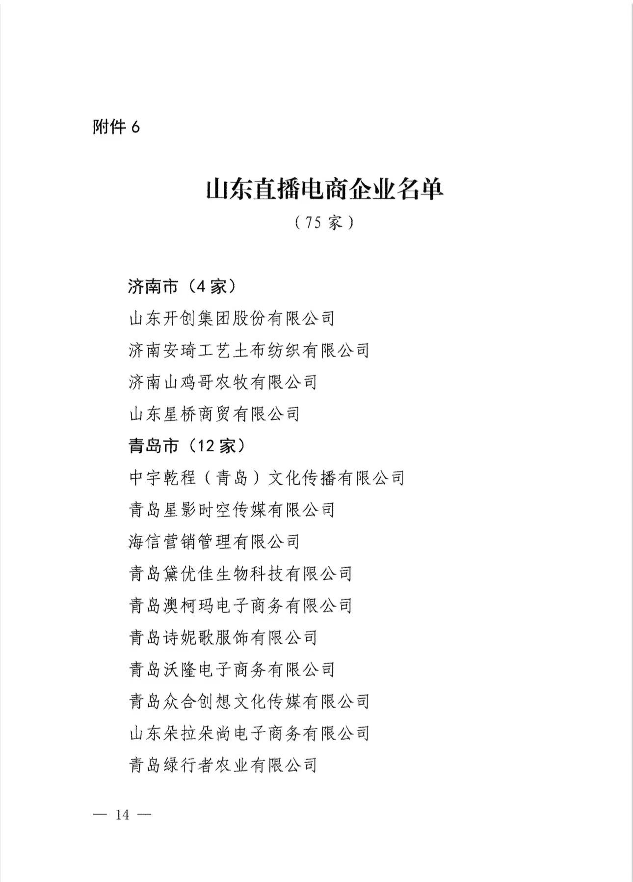 泰安11家企業納入全省電商生態鏈企業白名單